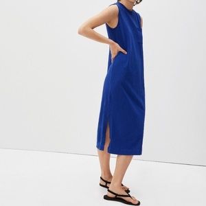 Midi tshirt dress sleeveless medium The Long Weekend Tank Dress in Midnight Blue